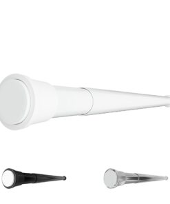 Aquabad® Duschvorhangstange Hastaflex Teleskop Weiß für Dusche und Fensternische ohne Bohren 190-300 cm