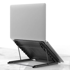Lidasen Laptop Ständer - Höhenverstellbar und Multi-Winkel Faltbar Edelstahl Halter für 10-15Zoll MacBook Pro/Air Lida