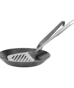 GRÄWEhitzebeständige Schmiedeeiserne Bratpfanne F400, Ø 20 cm, perfekt für Outdoor-Cooking