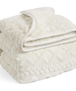 Wemore Gewichtsdecke für Erwachsene, Doppelgröße 6,8 kg, doppelseitig, weich und flauschig, Jacquard-Sherpa, gewichtete