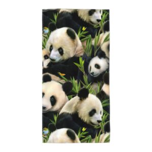 EdWal Badetuch Süßiger Panda-Aufdruck - Leicht, Feuchtigkeitsabsorbierend und Schnell Trocknend - 30 x 61 cm oder 35 x 7