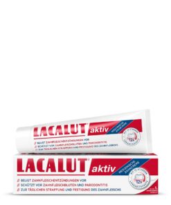LACALUT AKTIV Zahncreme 100ml - Sofort spürbare Straffung & Festigung Zahnfleisch - Effektive Zahn- & Zahnfleischpflege