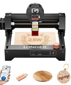 LONGER RAY5 Mini 2,5W tragbare Laser Gravurmaschine - hohe Schnittgeschwindigkeit bis zu 12000 mm/min - ideal für Holz,