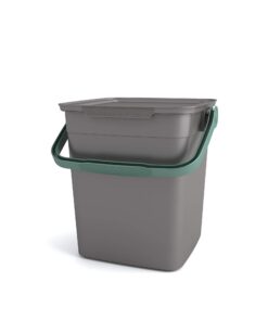 Curver Kis Smart Bio Komposteimer 9L mit Deckel & Henkel grau/grün 25,5 x 23 x 25 cm