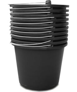 Kistenberg 10x Baueimer 5 Liter | Robust aus Kunststoff mit Skala und komfortabler Griff | ideal für Bauarbeiter und Hei