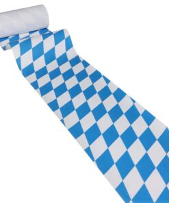 Papier Tischläufer Raute - Weiß-Blau 50m x 0,20m für moderne Tischdekoration beiessen Events