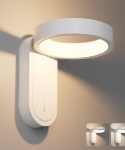 Klighten LED Wandleuchte Innen, 330°Drehbar, Warmweiß/Natürliches, Modern für Wohnzimmer und Schlafzimmer, 5W