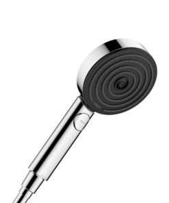 Hansgrohe Pulsify S Chromchromener Handbrause mit 3-Spray, IntenseRain und Pulsierender Massage für Modernes Baden | Ha