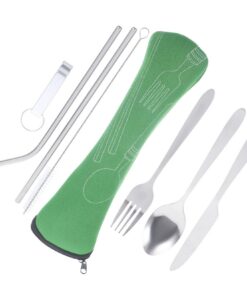 LABRIMP Edelstahl Outdoor-Löffel-Set für Campers mit Western-Design Reisefreuden begleiten
