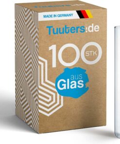 Tuuters Glas Reagenzgläser für Laborteams in der Chemie laborgerechte 140 x Ø16mm ohne Verschluss (100 Stück)
