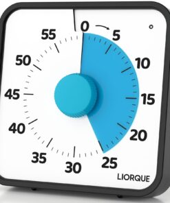 LIORQUE Visueller Timer + Großem Bildschirm Leiser Countdown + 19cm 60 Min XL Dunkelblau