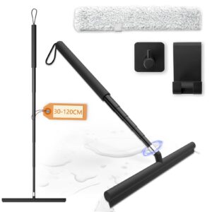Duschabzieher Long Handle 120cm Teleskopstange Wasserschieber Fensterreiniger Schwarze Version