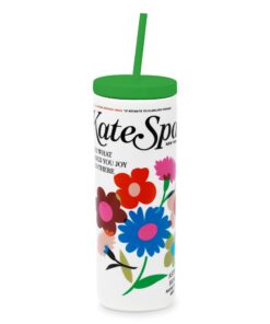 Kate Spade New York Isolierter Becher mit wiederverwendbarem Strohhalm, 590 ml, Acryl-Reisebecher mit Deckel | Magazin I