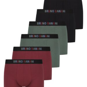 Bruno Banani Herren Shorts Row - 6er Set - Baumwoll-Briefbunds-Hose ohne Eingriff - Memory Effekt