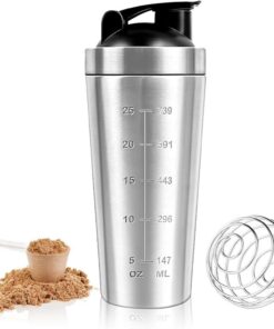 Rppiup BlenderBottle - Protein Shaker Edelstahl 750 ml BPA frei für Laufen und Fitness