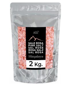Bembo Rosa Kristallsalz aus dem Himalaya - 2 Kg - Natriumarm, reich an Spurenelementen, ohne Konservierungsstoffe – Grob