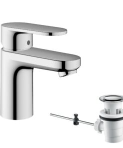 Hansgrohe Vernis Blend Waschbecken Wasserhahn Waschtischarmatur Zugstangen-Ablauf Mischbatterie EcoSmart 70mm Chrom