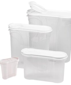 Novaliv Meal-Prep-Boxen + Salzstreuer + Vorratsdosen 4er SET Küchen Organizer 4l + 2,4l + 1,3l Mit Deckel