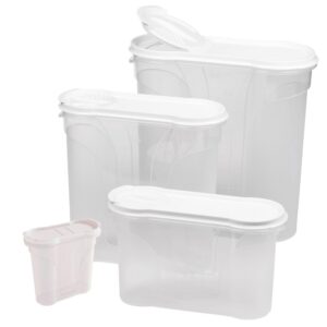 Novaliv Schüttdosen für Meal-Prep-Boxen 4er SET Salzstreuer + Vorratsdosen Küхen Organizer + Speisebehюler 4l+2,4l+1,3l
