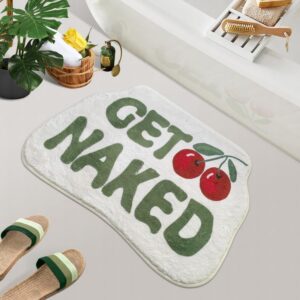 SHIYUE Get Naked Badematte Kirschrot - weich, saugfähig und adrett für dein Bett - perfekt als Geschenkoption - Mikrofas