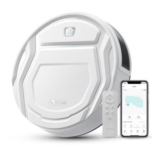 LEFANT Saugroboter mit Fernbedienung für Haushalte mit Hartboden und Teppich, 2200Pa Staubsauger Roboter, 120Mins Max, W
