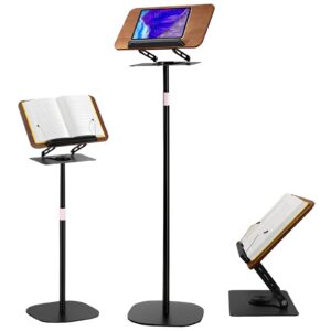 Höhenverstellbarer Leseständer 91-159cm - Dual-Use Boden- und Tisch-leseständer, 360°-Rotation, Metalles Design,Elastisc
