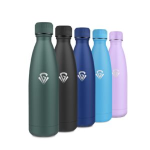 Isolierflasche 500ml BPA-frei für Outdoor- und Schulsport, Auslaufsichere Thermosflasche Vakuum-Doppelwandig, Wasserflas
