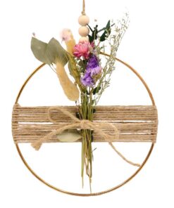 Classic Trockenblumenkranz - edle & schöne Trockenblumen kombiniert zeitlos als Kranz (Groß)