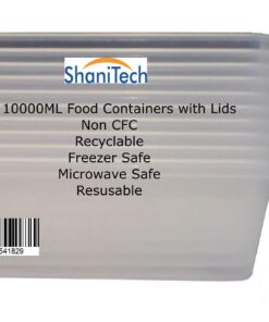 ShaniTech Lebensmittelbehälter mit Deckel - strapazierfähig, mikrowellenfest & gefriergeeignet - 1000 ml, 10er Set