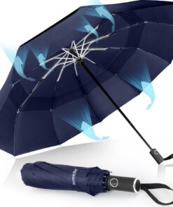 Herreicher Regenschirm Sturmfest Automatik - Winddicht Doppelt-210T-Abdeckstoff für Damen/Kinder