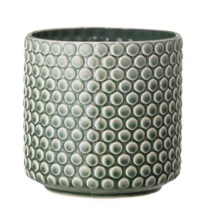 Nordring Retro Keramikblumentopf für Zimmerpflanzentyp Dotty L, 15,5 cm Ø, grünVintage Keramik Pflanztopf Nordring Dotty