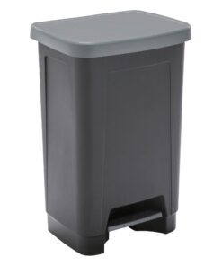 SUNDIS Step Bin - 50l Mülleimer mit Pedal und Deckel für Küche und Waschküche | SUNDIS Step Bin - Recyceltes Kunststoff
