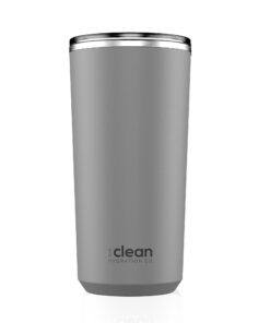 Isolierbecher The Clean Hydration Co, Kaffeebecher doppelwandig, kein Metallgeschmack, Edelstahl, 590 ml, grau