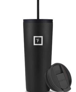IRON °FLASK Classic Tumbler |0 - Mitternachtsschwarz, vakuumisolierte Edelstahl-Wasserflasche für Reisen, ideal für Outd