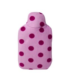 Hugo Frosch Öko-Wärmflasche Kinder 0,8l - Sicher und geruchsneutral - Made in Germany - kuscheliges Fleece mit rosa Punk