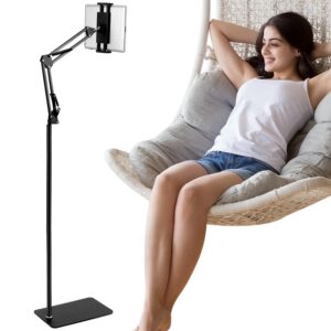 QWORK® Tablet Bodenständer | Verstellbar | für Büro |zigpte zum Lesen ideal | Robust | 4,5-13 Zoll | Suchbegriffe: Table