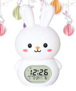 Süßes Bunny Light mit Timer für Kinderzimmer und Schlafzimmer | Zeitmanagement-Werkzeug mit Tap-Kontrolle und Snooze-Fun