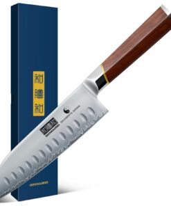 HOSHANHO 7-ZOLL-Santoku-Messer, professionelles japanisches Kochmesser, rasiermesserscharf, perfekt für KITCHEN USE | H