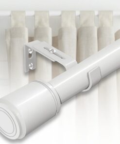 Gardinenstange 300 CM Lang Weiß Outdoor Teleskopstange mit Halterung