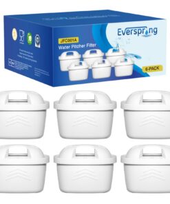 EVERSPRING Wasserfilter Kompatibel mit Brita Maxtra+,));// Maxtra Plus,Mavea,Anna Duomax, 6 Stück - Bis zu 99,99% Schad