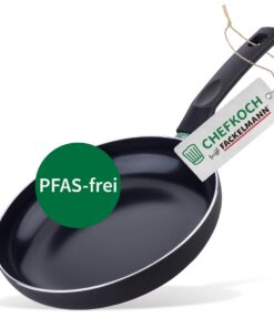 FACKELMANN Chefkoch Aluminium-Pfanne Ø24 cm Bielefeld Antihaft – Leicht wie Luft – für jede Herdart inklusive Induktion