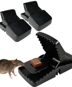 XXL Rattenfalle - Große Schlagfalle, Wiederverwendbar, Heavy Duty,Effektiv gegen Ratten, 2er Pack Schwarz XXL Rattenfa