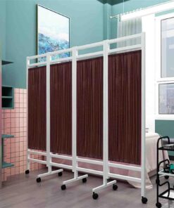 Mobilier Sichtschutz-Raumteiler 4-Paneel faltbar, optimal für Kosmetiksalons und Museen, mit Rollen, 002/5 | Sichtschut