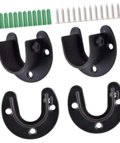 WHAMVOX Dauerhafte Edelstahl Tuchstangenhalter Set Für Kleiderschrank Mit 25mm Durchmesser Ideal Für Handtuch Und Vorhan