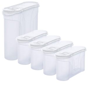 Novaliv Schüttdosen Speicherboxen für Küche Dosiern 4 Liter 1 Liter Dosen mit Deckel Mehl Zucker Küchen Organizer