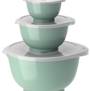 Rosti Margrethe Schüssel Set – 6-Teilig Rührschüssel mit Kunststoff Teigschüssel – Nordic Green – 0,25 L, 0,75 L & 3 L –