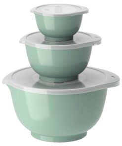 Rosti Margrethe Schüssel Set – 6-Teilig Rührschüssel mit Kunststoff Teigschüssel – Nordic Green – 0,25 L, 0,75 L & 3 L –