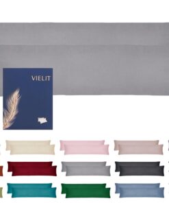 Vielit Seitenschläfer Kissenbezug 40x145 2er Set Grau OEKO-TEX Weich