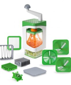 Genius Nicer Dicer Julietti Spiralschneider 13-tlg - Zoodle Maker + Würfelschneider Set mit 7 Schneideinsätzen & 1200ml