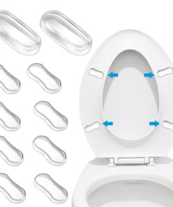10 Stück WC Sitz Puffer, geräuscharm, selbstklebend, für zu Hause, Büro und Hotel (Weiss) 10 Stück WC Deckel Puffer, se